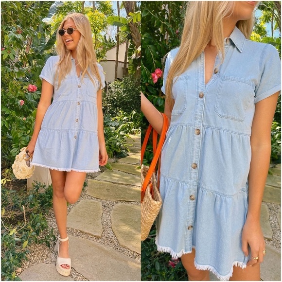 SHOW ME YOUR MUMU Birmingham Dress In Clear Skies - Picture 1 of 6